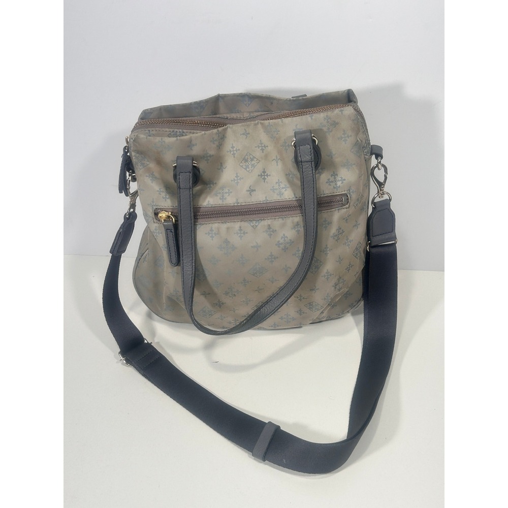 Russet Tokyo Monogram Nylon Shoulder Bag Grey Blue Crossbody Made in Japan